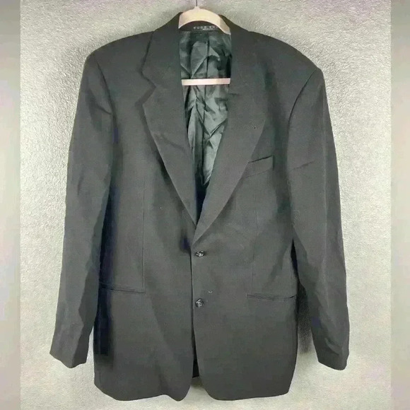 Hugo Boss Other - BOSS Hugo Boss Men’s 40L Black Blazer Suit Top Wool Lined Collar Business Sleek